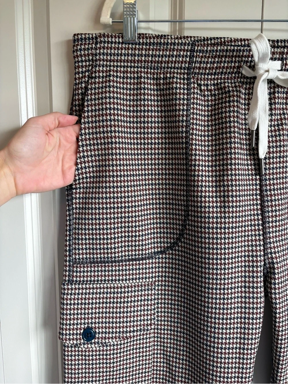 Todd Snyder Men's Houndstooth Technical Knit Pull On Jogger Pants – Size XL